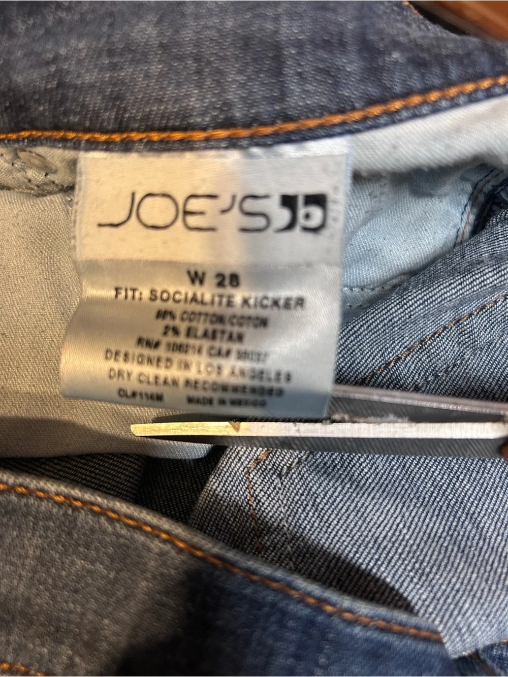 Joe's Jeans Capri Women's Dark Blue Bootcut Jeans with Leather Logo